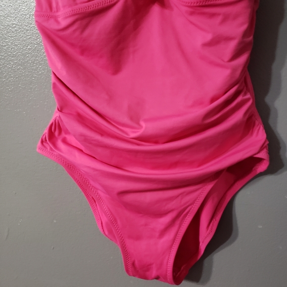 Dkny one piece pink swimsuit Size 12 - Picture 5 of 8